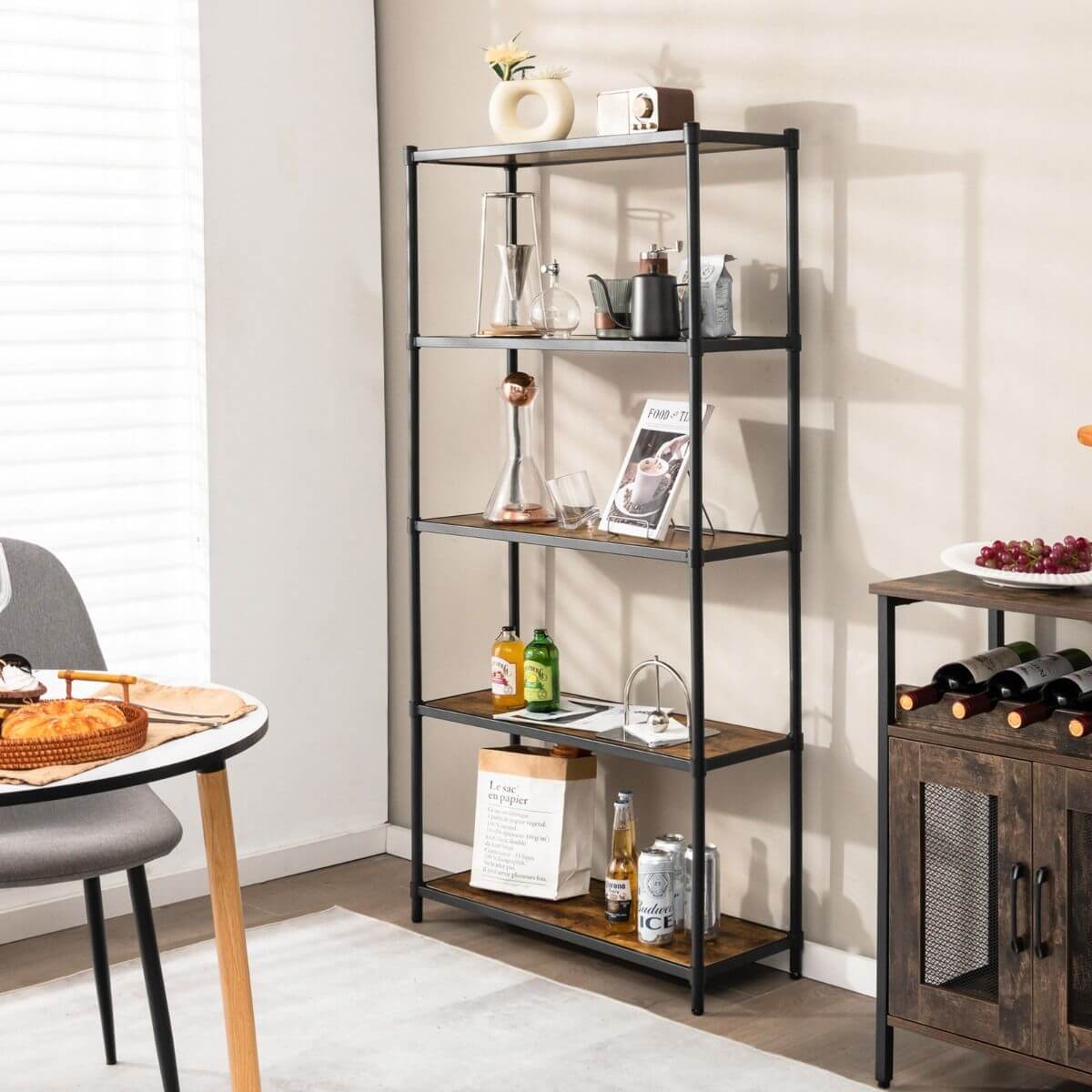 Wooden 4-Level Sideboard 80 X 24 X 119.5 Cm
