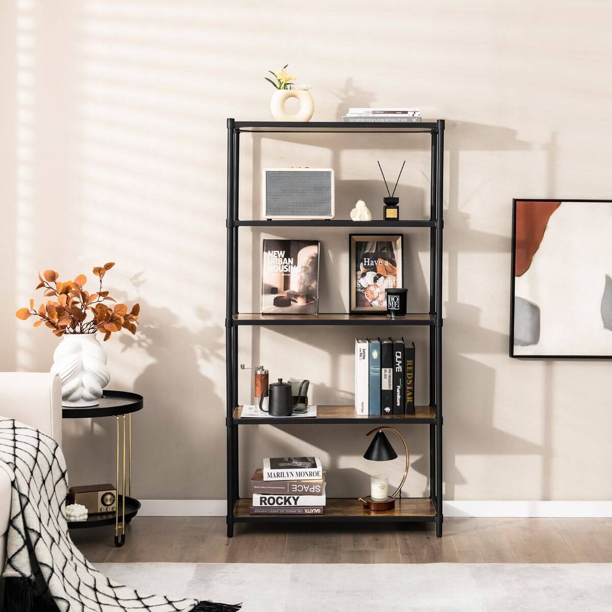 Wooden 4-Level Sideboard 80 X 24 X 119.5 Cm