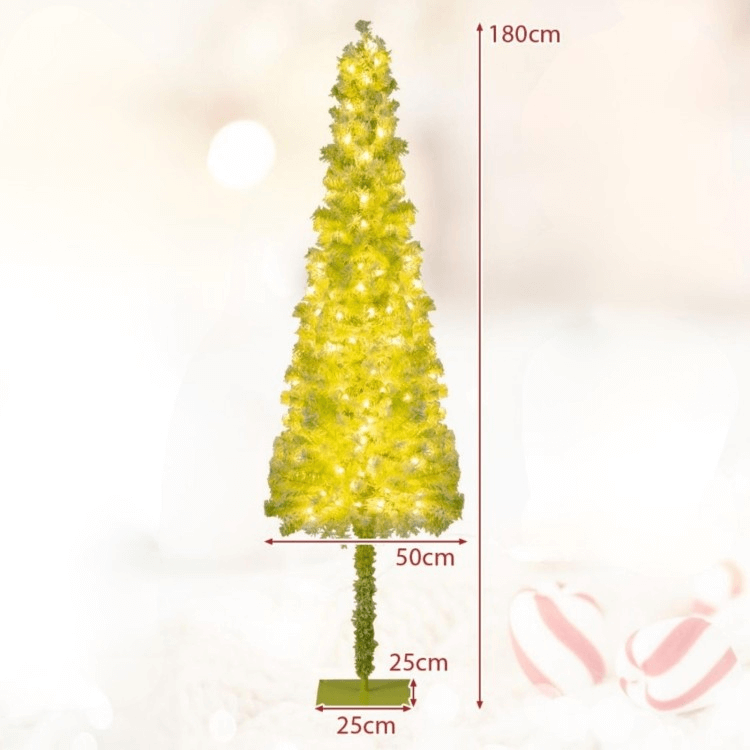 Dirbtinė Kalėdų Eglutė Su Nulenkiama Viršūne Ir LED Lemputėmis 180 cm