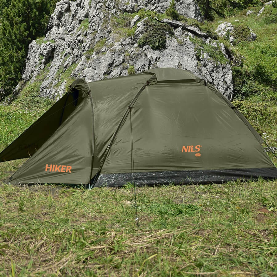 Dvivietė Žyginė Palapinė Nils Camp NC6010 Hiker 3000 mm Atspari Lietui