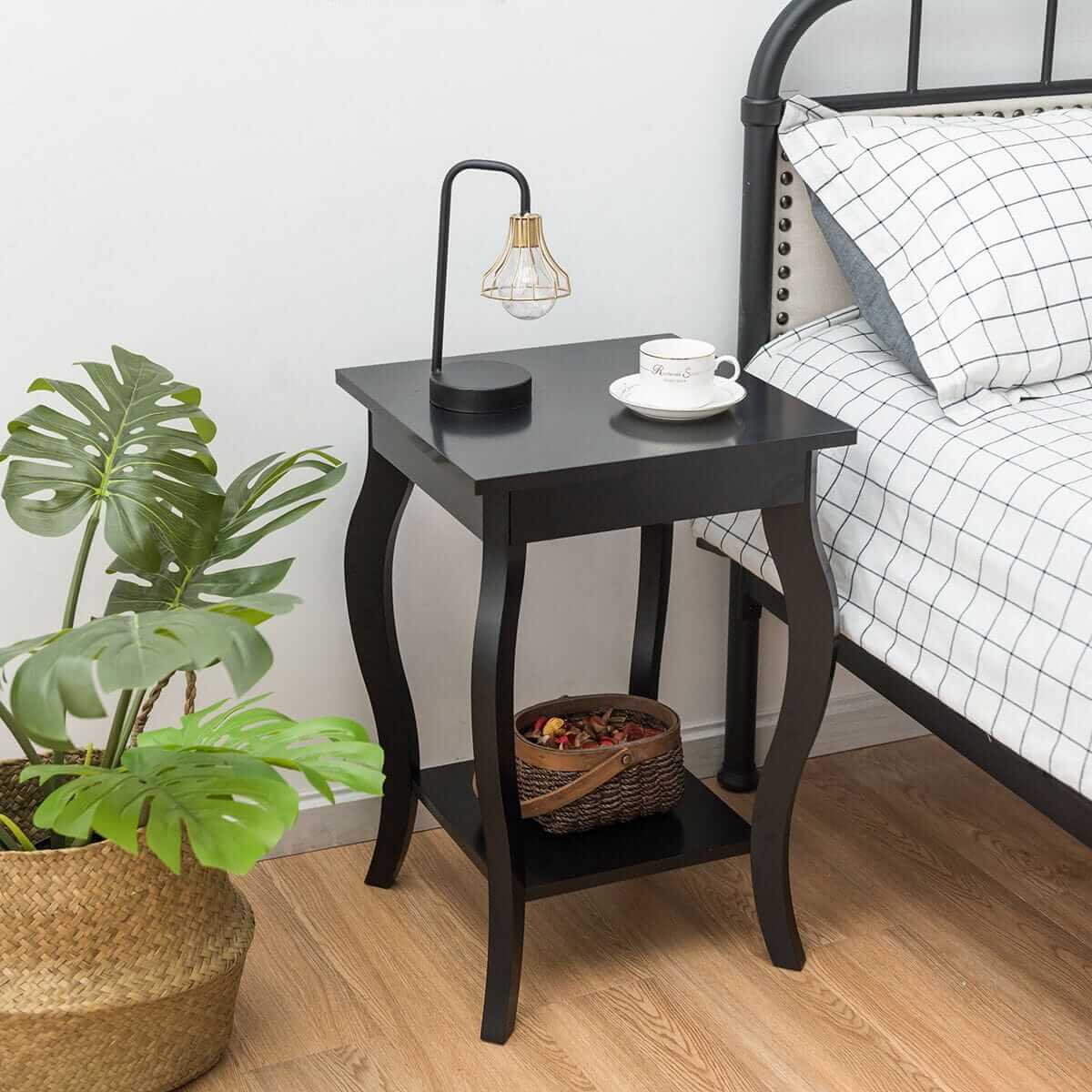 Elegantiškas Klasikinis Naktinis Juodos Spalvos 60 × 40 × 40 cm