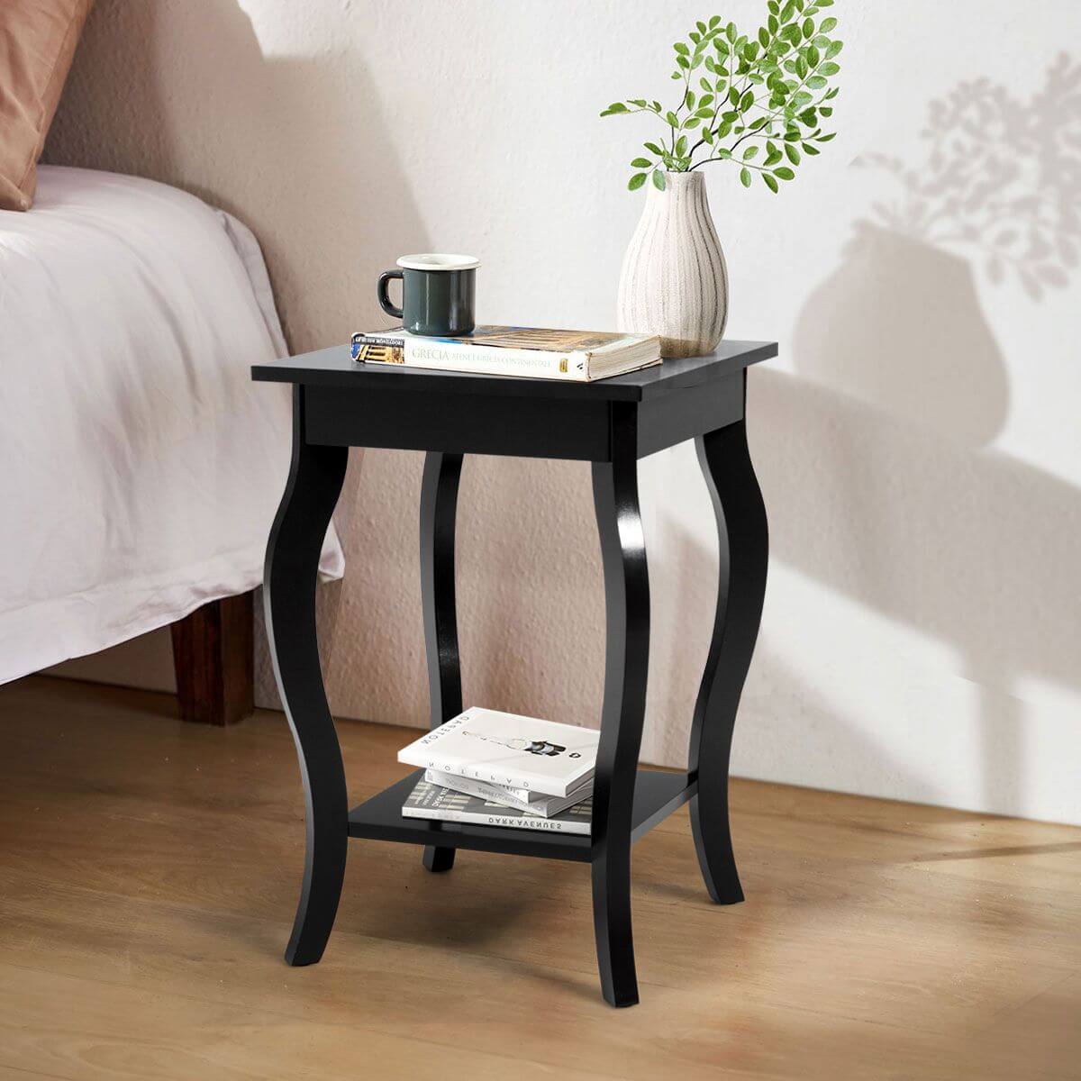 Elegantiškas Klasikinis Naktinis Juodos Spalvos 60 × 40 × 40 cm