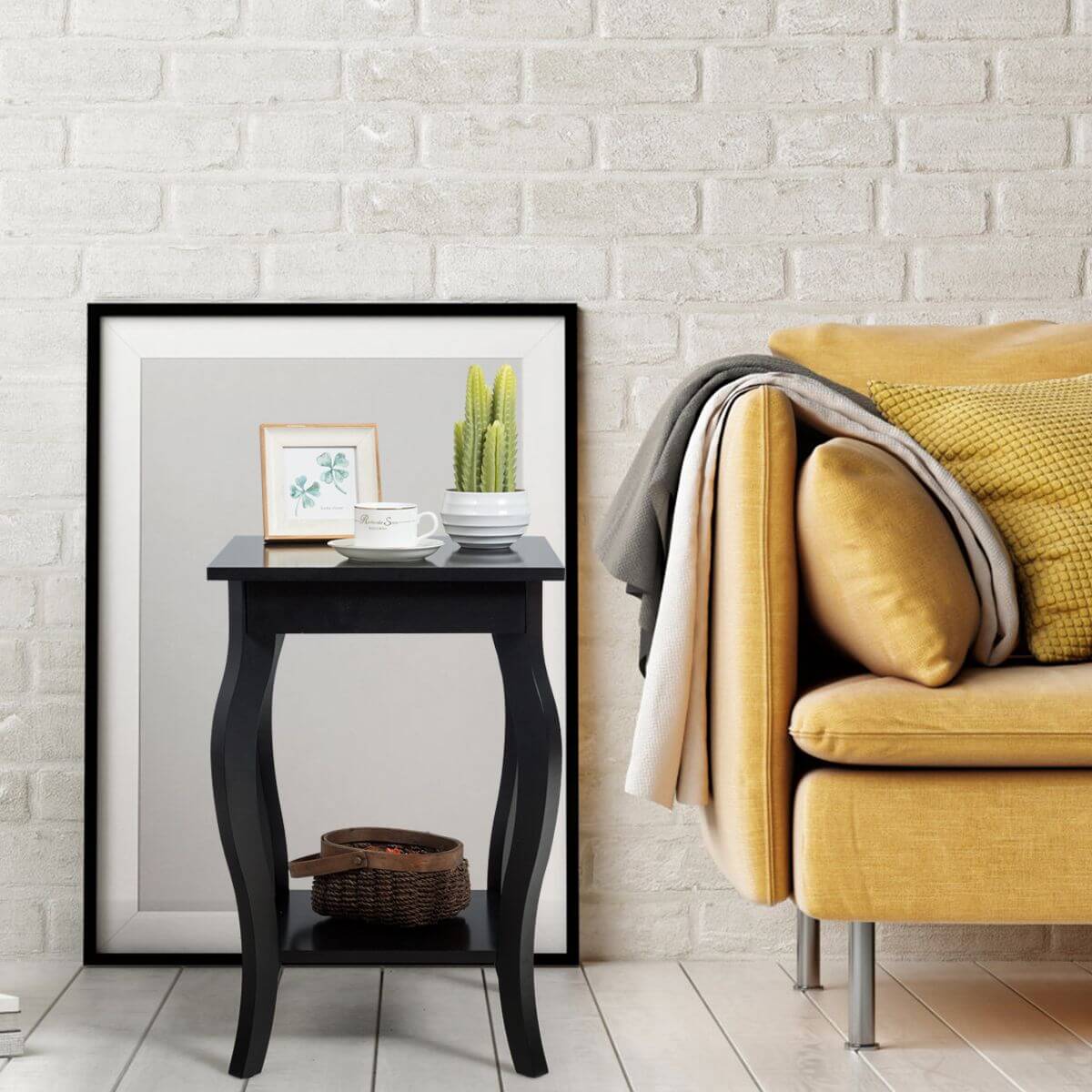 Elegantiškas Klasikinis Naktinis Juodos Spalvos 60 × 40 × 40 cm