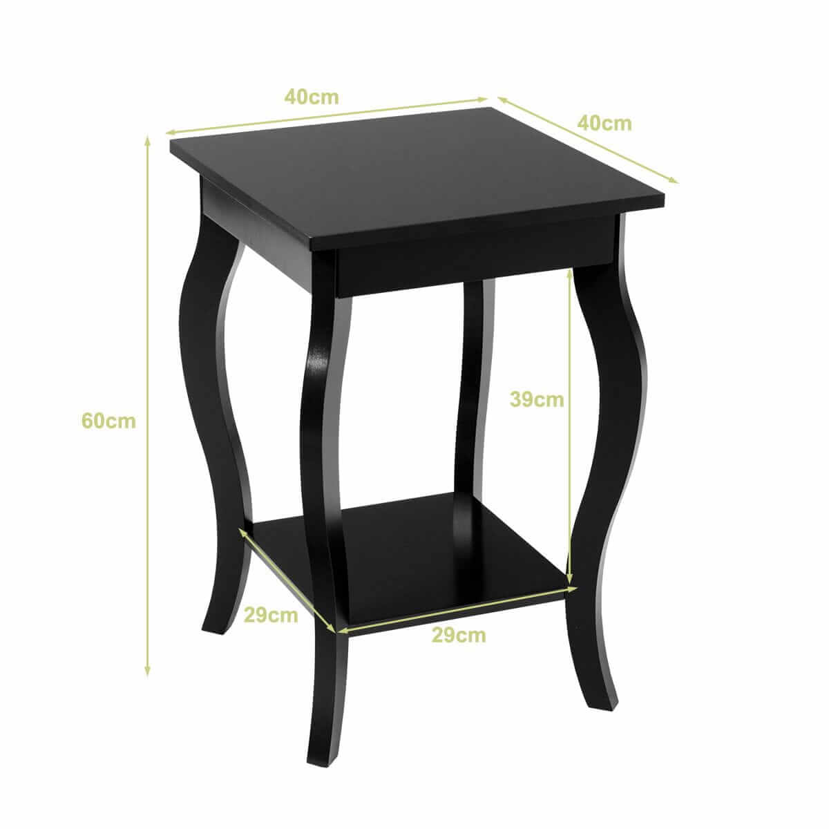 Elegantiškas Klasikinis Naktinis Juodos Spalvos 60 × 40 × 40 cm