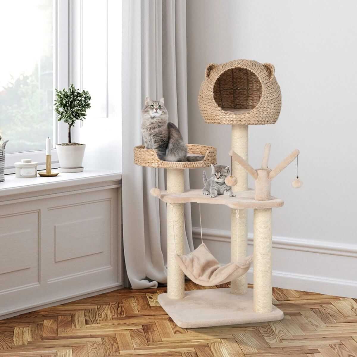 Kačių Draskymo Stovas Su Hamaku 121 cm