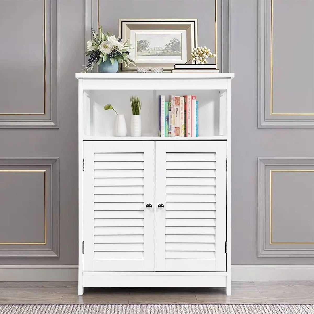 Classic Vertical Bathroom Cabinet With Shelf