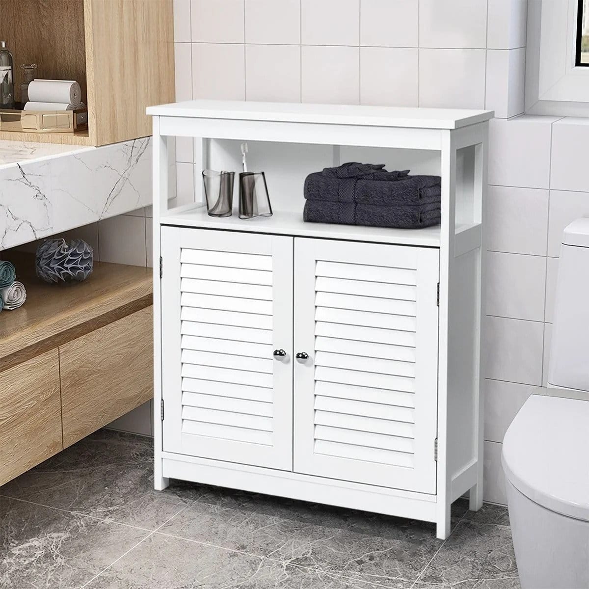 Classic Vertical Bathroom Cabinet With Shelf