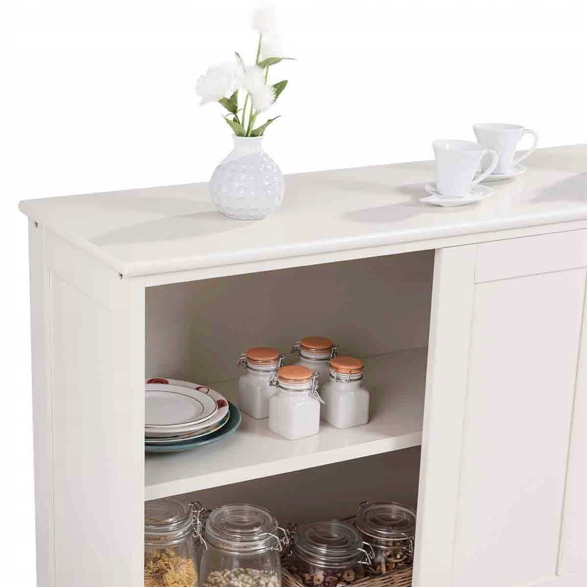 Komoda Su Stumdomomis Durelėmis Balta 106,5 × 60 × 33 cm