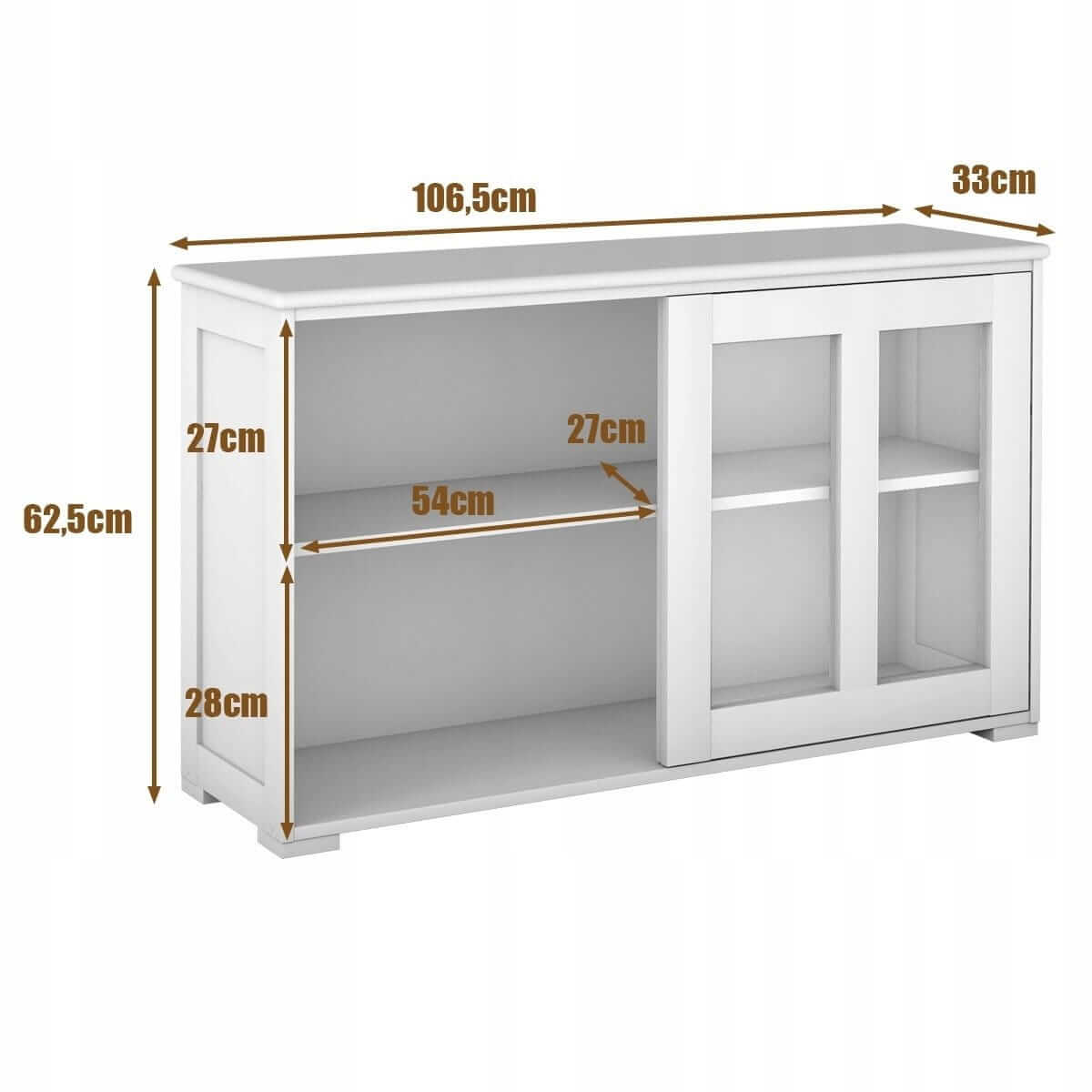 Wooden 4-Level Sideboard 80 X 24 X 119.5 Cm
