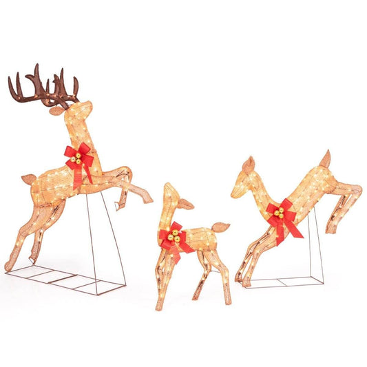 LED Kalėdinė Namų Ar Sodo Dekoracija, Elnių Šeima
