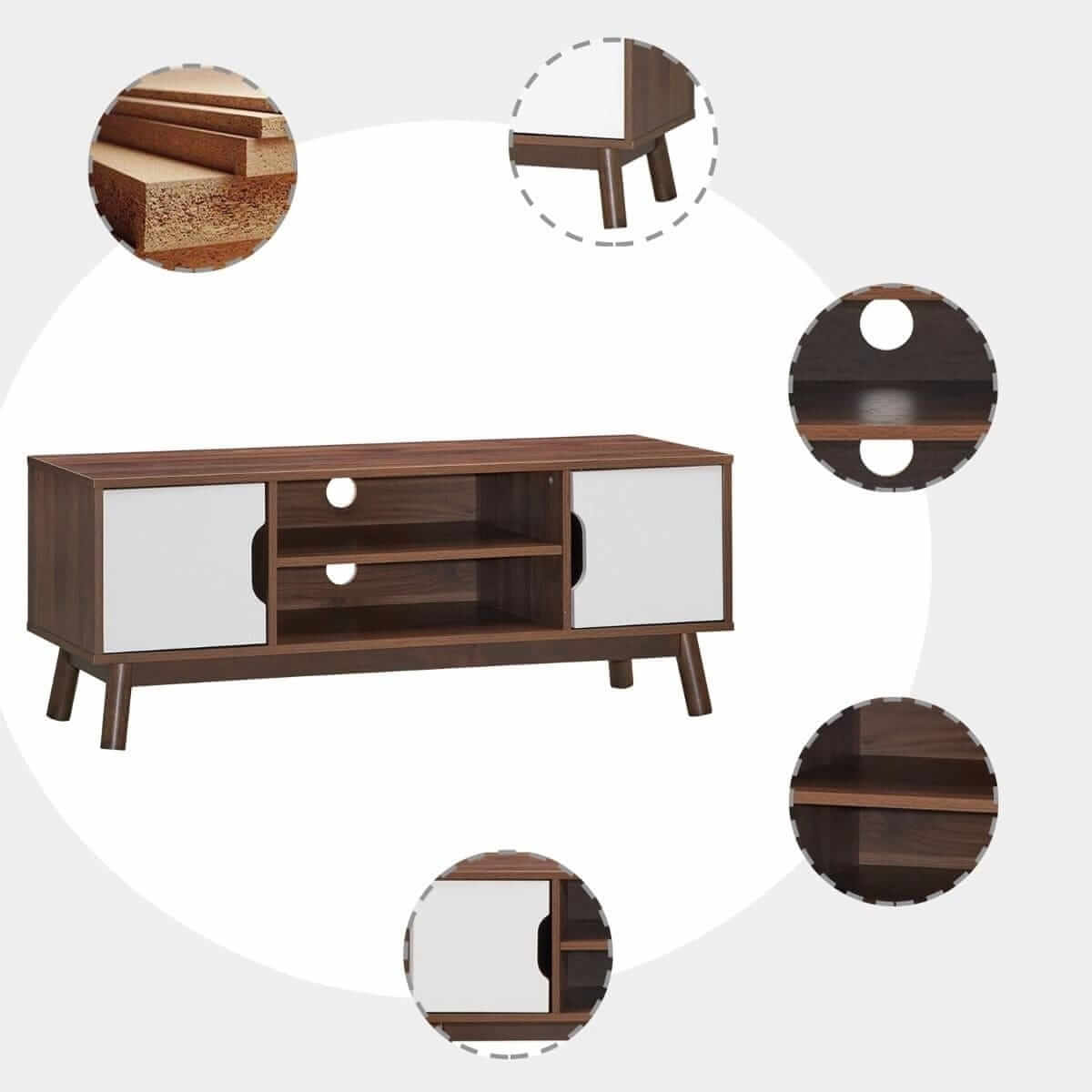 Wooden TV cabinet Chest of drawers 120 X 39 X 31.5 cm
