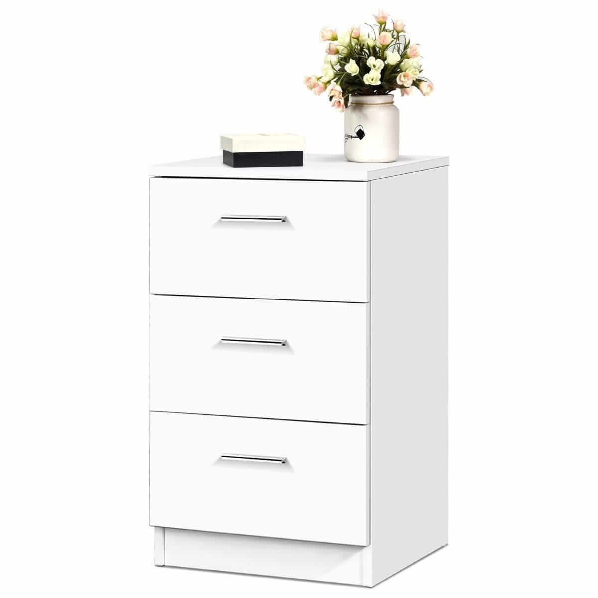 Naktinės Spintelės Komoda Su 3 Stalčiais