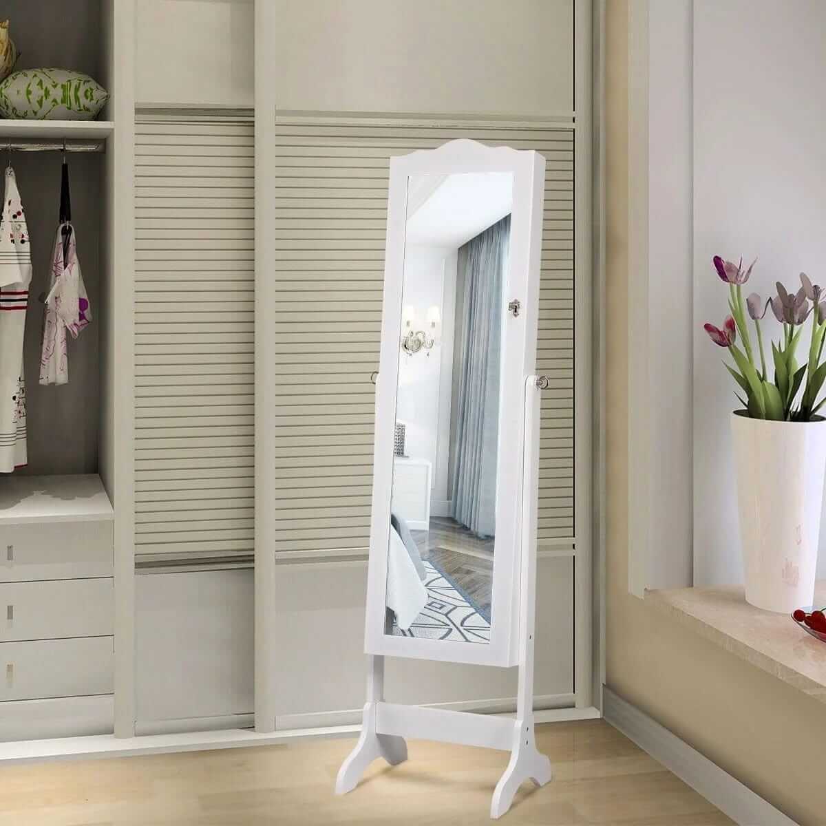 Jewelry Cabinet Mirror With LED lights 160 × 41.5 × 37 cm