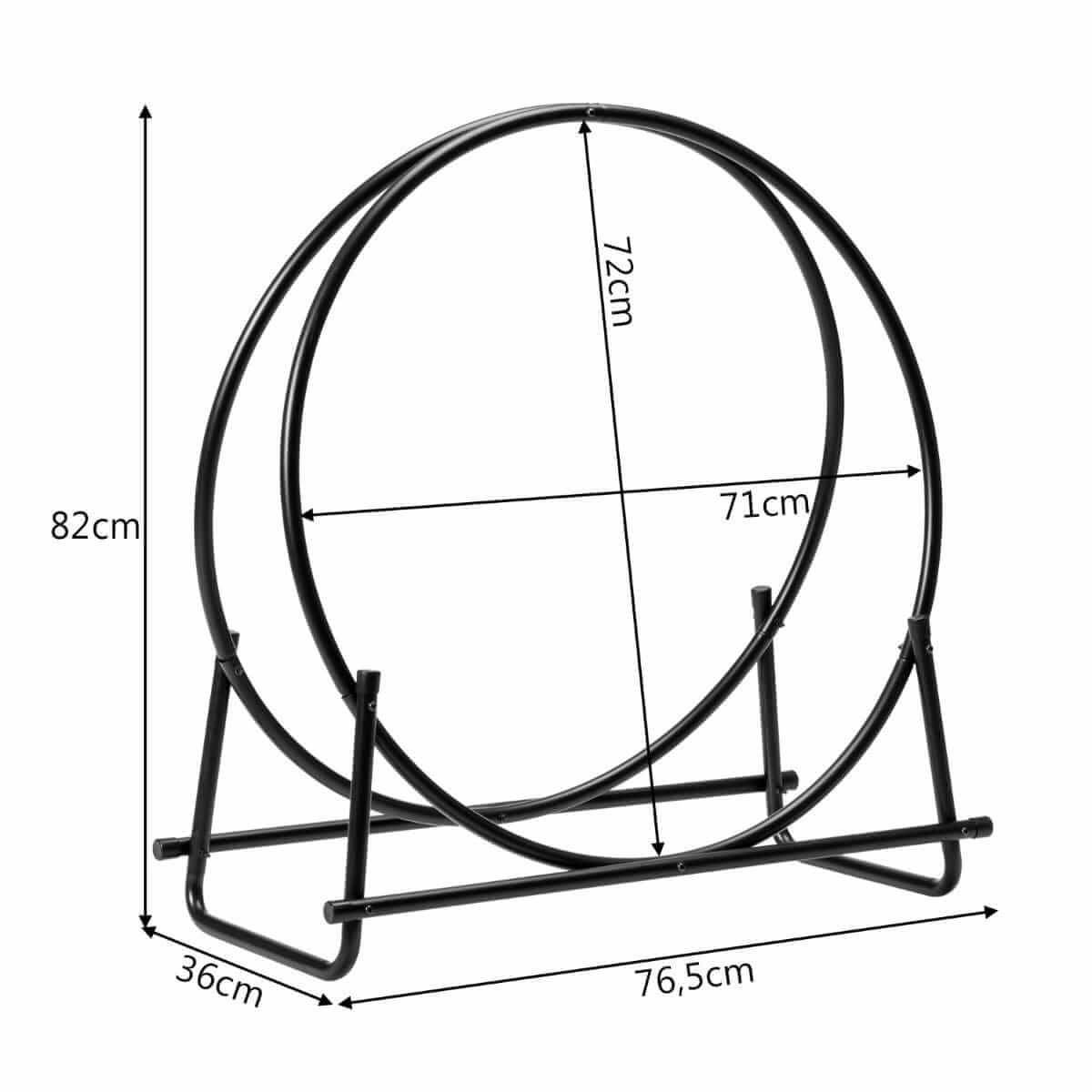 Plieninis Stabilus Nešiojamas Modernus Stovas Malkoms Laikyti