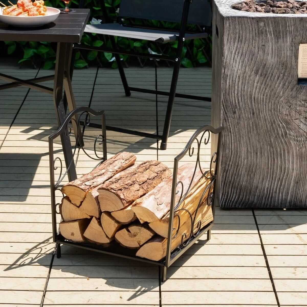 Plieninis Stabilus Stovas Malkoms Laikyti 44 x 32 x 39,5 cm