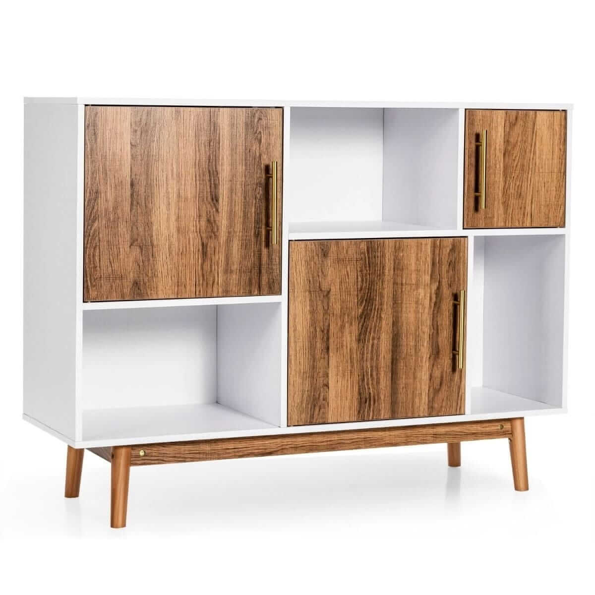 TV Spintelė Su Durelėmis Ir Pertvaromis 101,5 x 33 x 77,5 cm