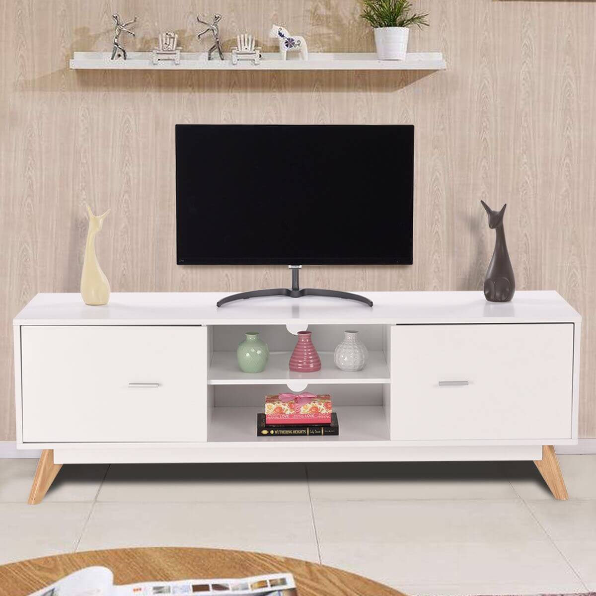 TV Spintelė Baltos Spalvos