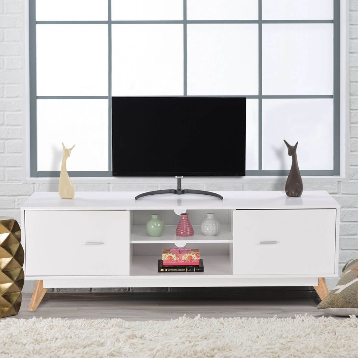 TV Spintelė Baltos Spalvos