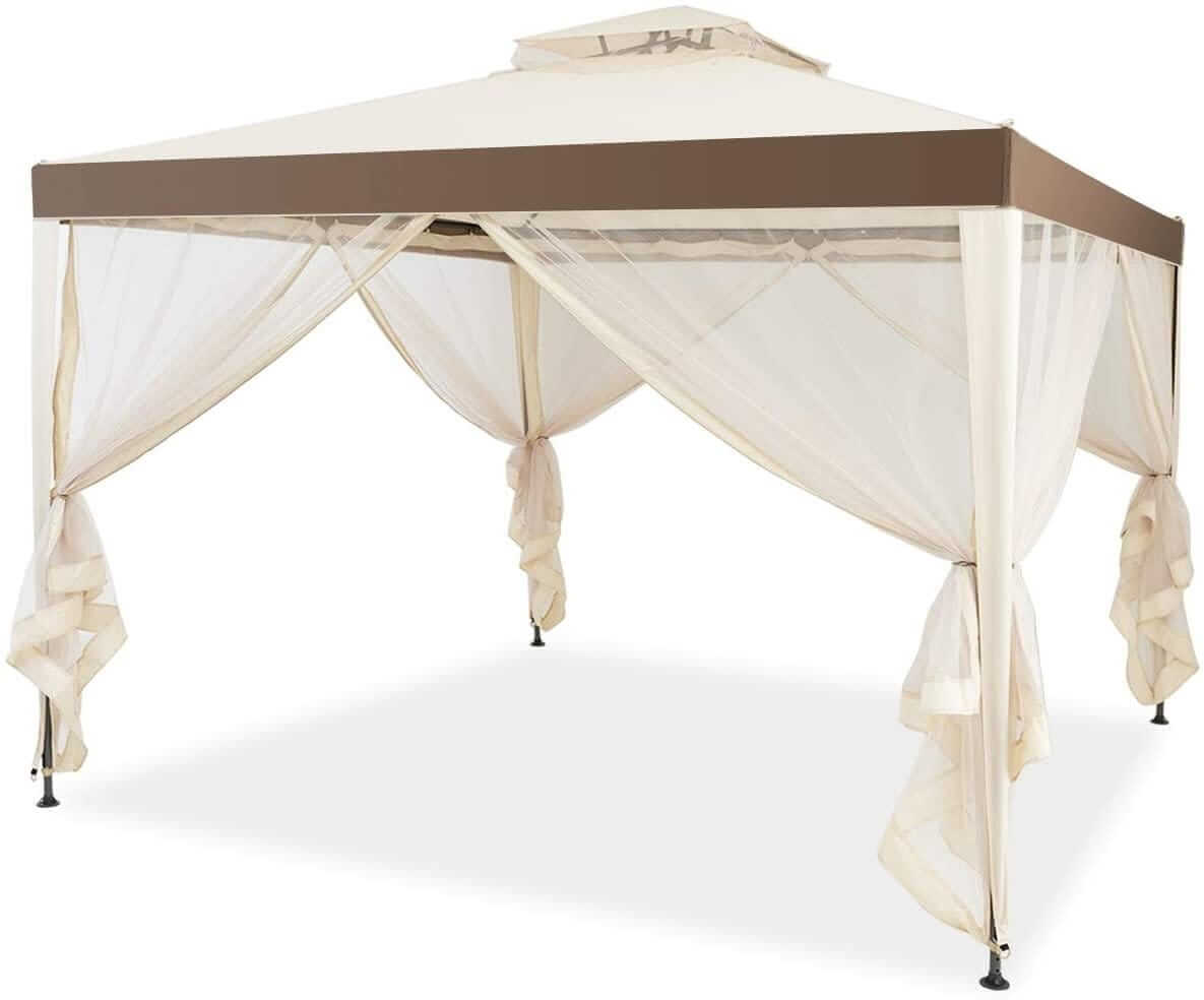 Lauko palapinė Sodo Paviljonas Su Tinklinėmis Užuolaidomis 3 x 3 m