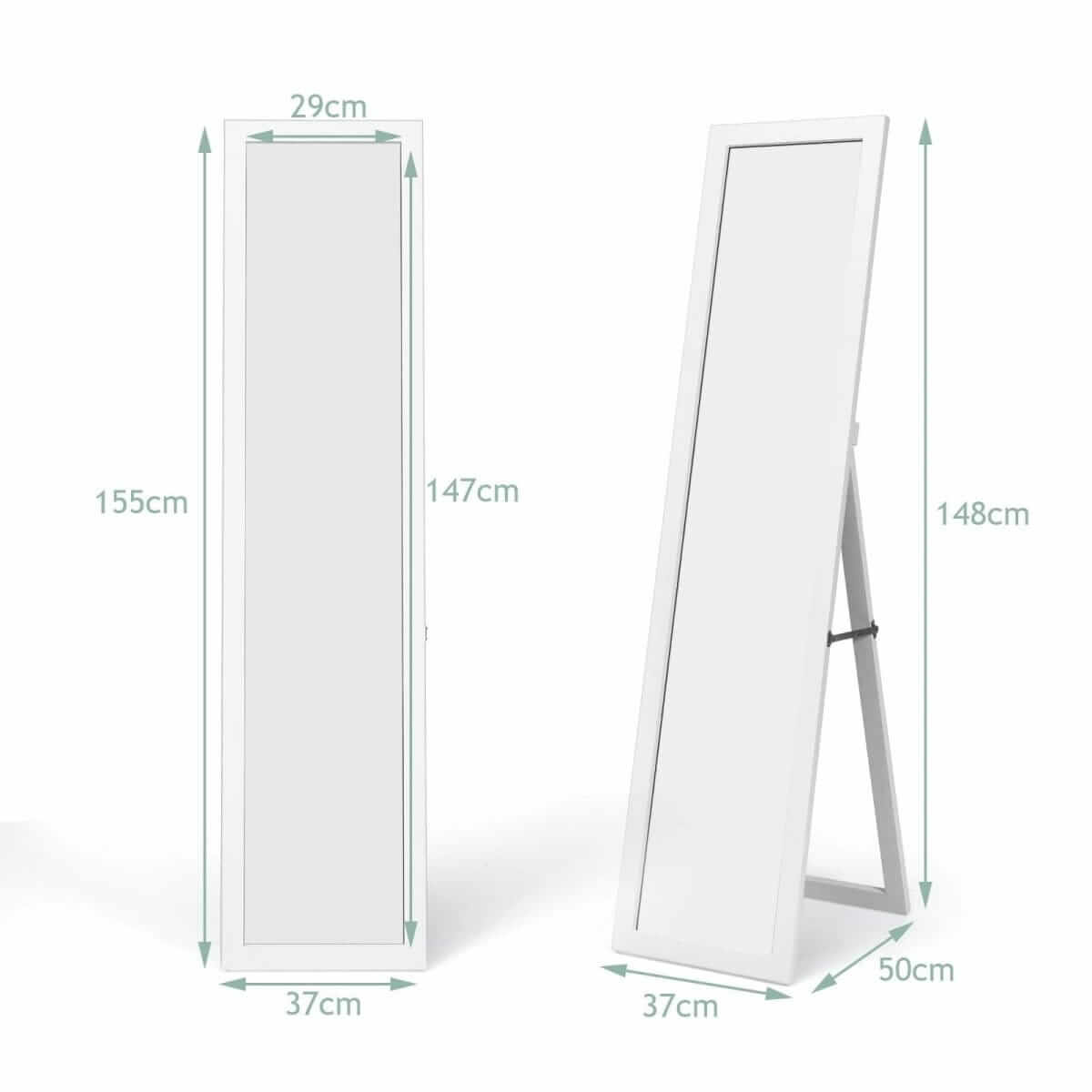 Jewelry And Accessories Cabinet With Mirror 156 × 37 × 46 cm