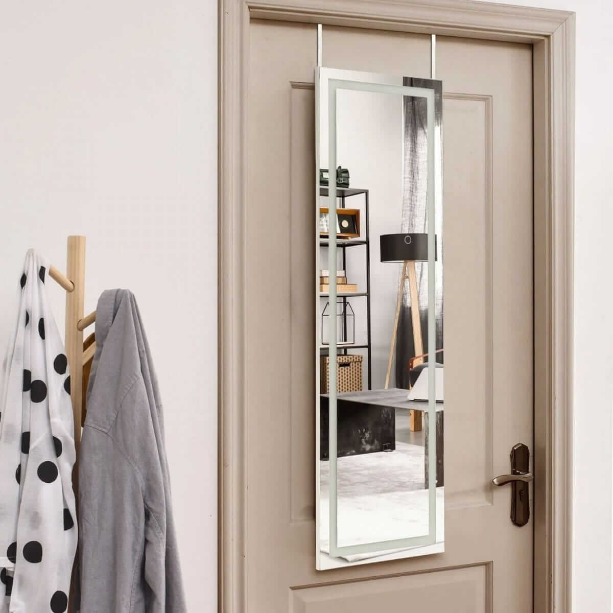 Jewelry And Accessories Cabinet With Mirror 156 × 37 × 46 cm