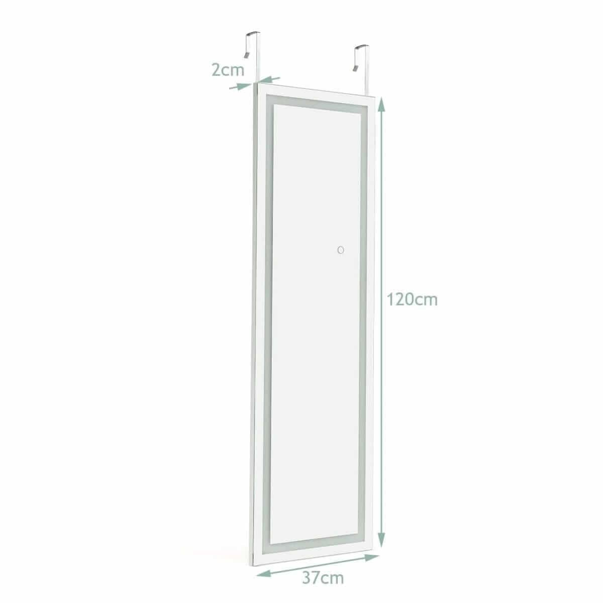Jewelry And Accessories Cabinet With Mirror 156 × 37 × 46 cm