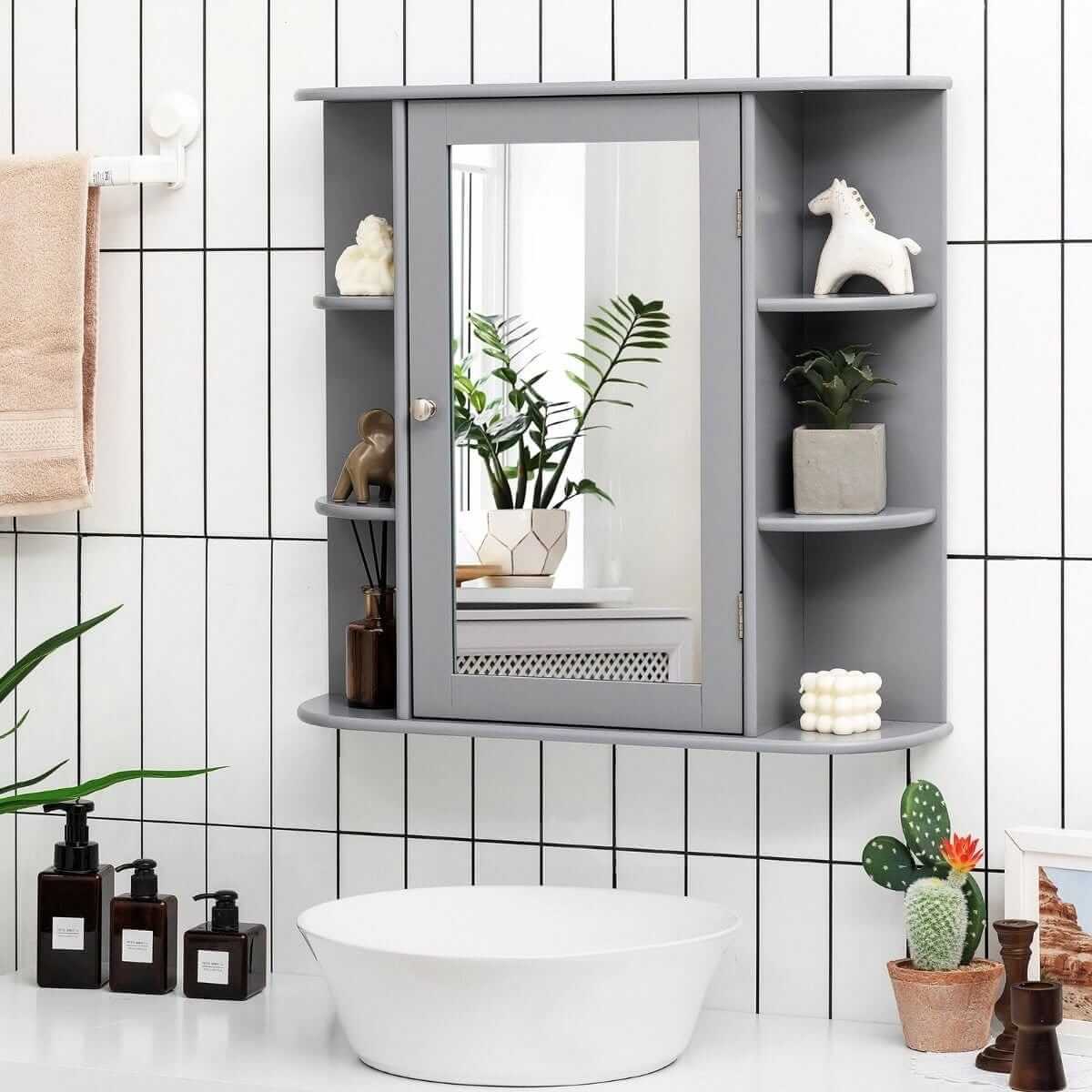 Jewelry And Accessories Cabinet With Mirror 156 × 37 × 46 cm