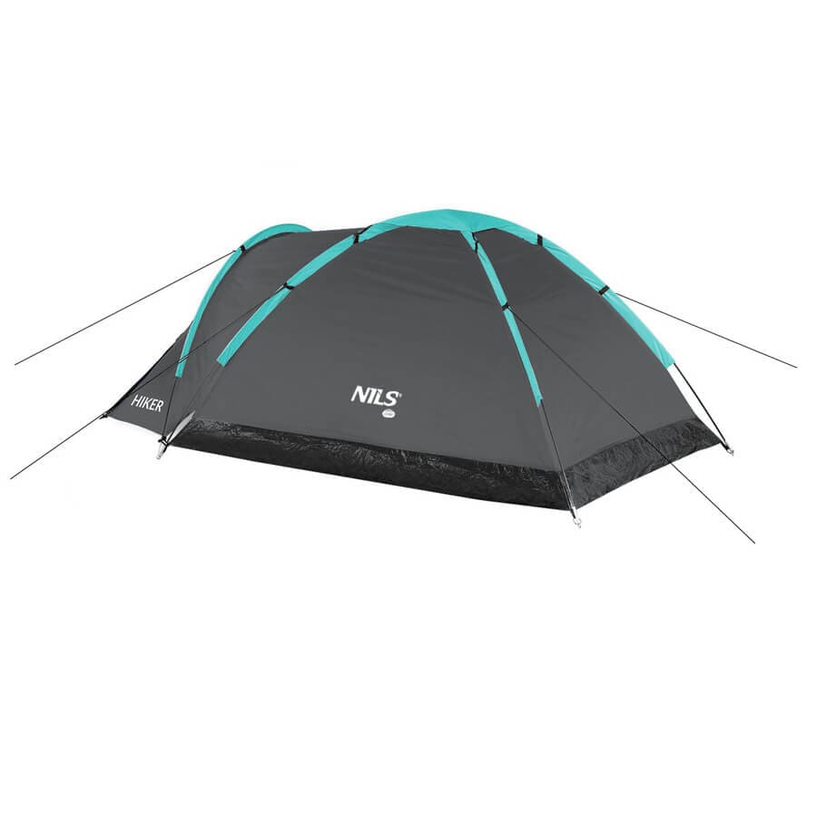 Dvivietė Žyginė Palapinė Nils Camp NC6010 Hiker 3000 mm Atspari Lietui, Pilka