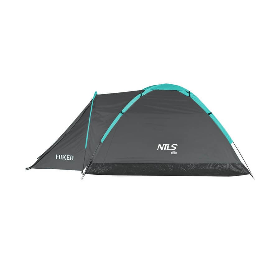 Dvivietė Žyginė Palapinė Nils Camp NC6010 Hiker 3000 mm Atspari Lietui, Pilka