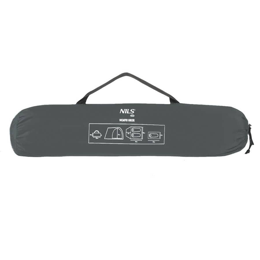 Dvivietė Žyginė Palapinė Nils Camp NC6010 Hiker 3000 mm Atspari Lietui, Pilka