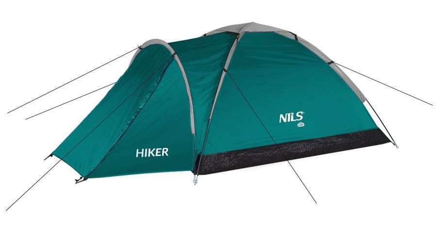 Dvivietė Žyginė Palapinė Nils Camp NC6010 Hiker 3000 mm Atspari Lietui, Žalia