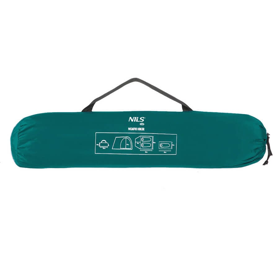 Dvivietė Žyginė Palapinė Nils Camp NC6010 Hiker 3000 mm Atspari Lietui, Žalia