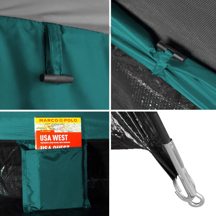 Dvivietė Žyginė Palapinė Nils Camp NC6010 Hiker 3000 mm Atspari Lietui, Žalia