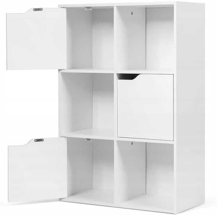 Bookcase With Shelves And Cabinets 6 Sections