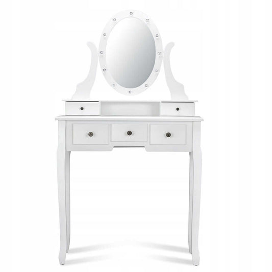 Dressing table with LED mirror and chair 80 x 40 x 142 cm