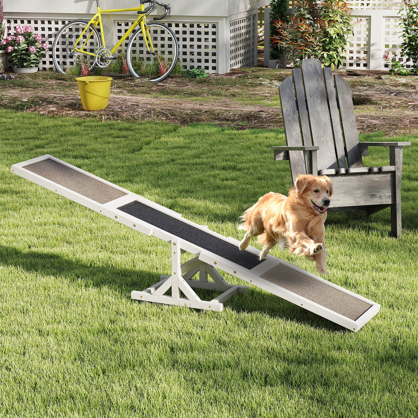 Medinė Šunų Dresūros Ir Balanso Sija, Lauko Treniruotėms, Pilka