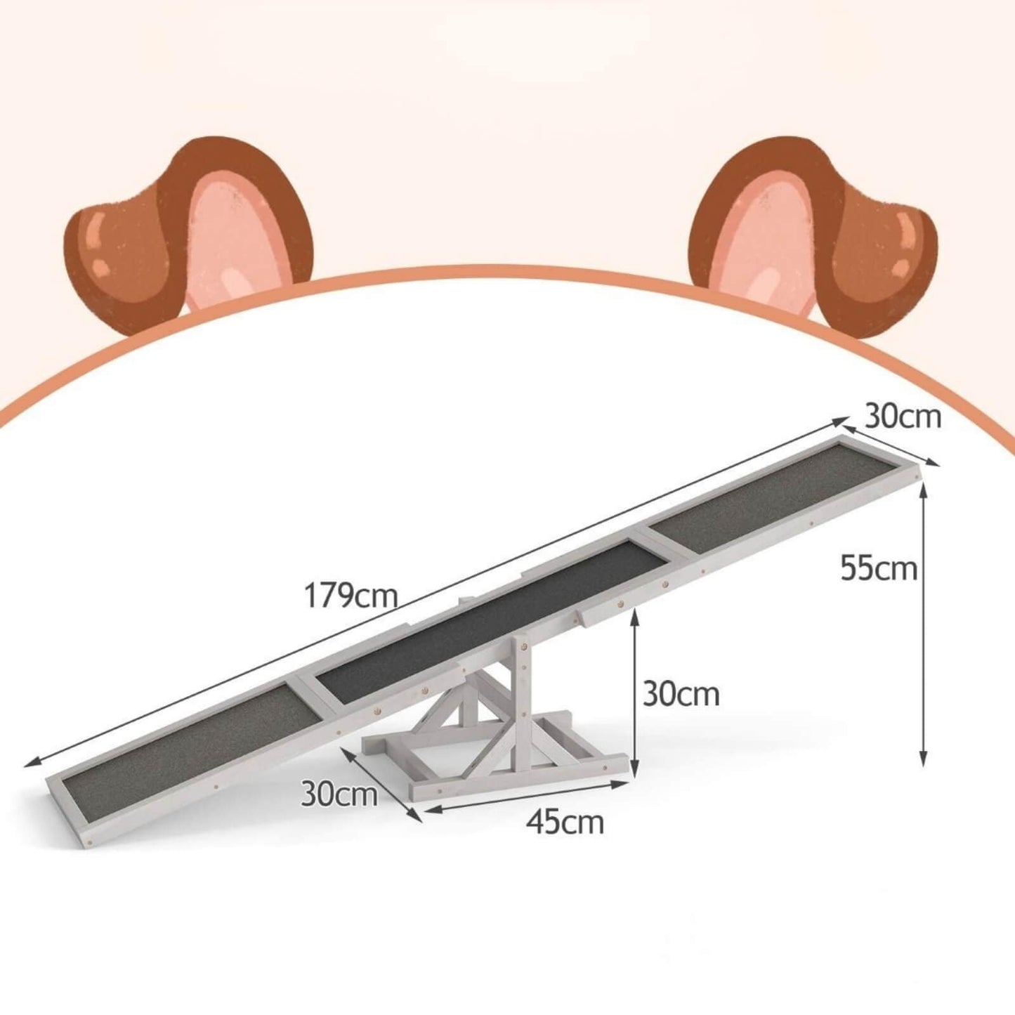 Medinė Šunų Dresūros Ir Balanso Sija, Lauko Treniruotėms, Pilka