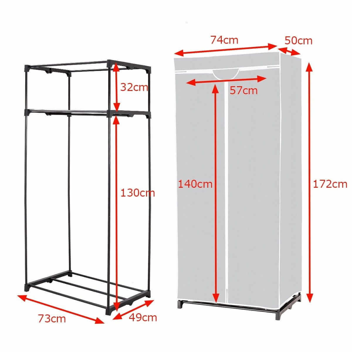 Medžiaginė Drabužių Spinta