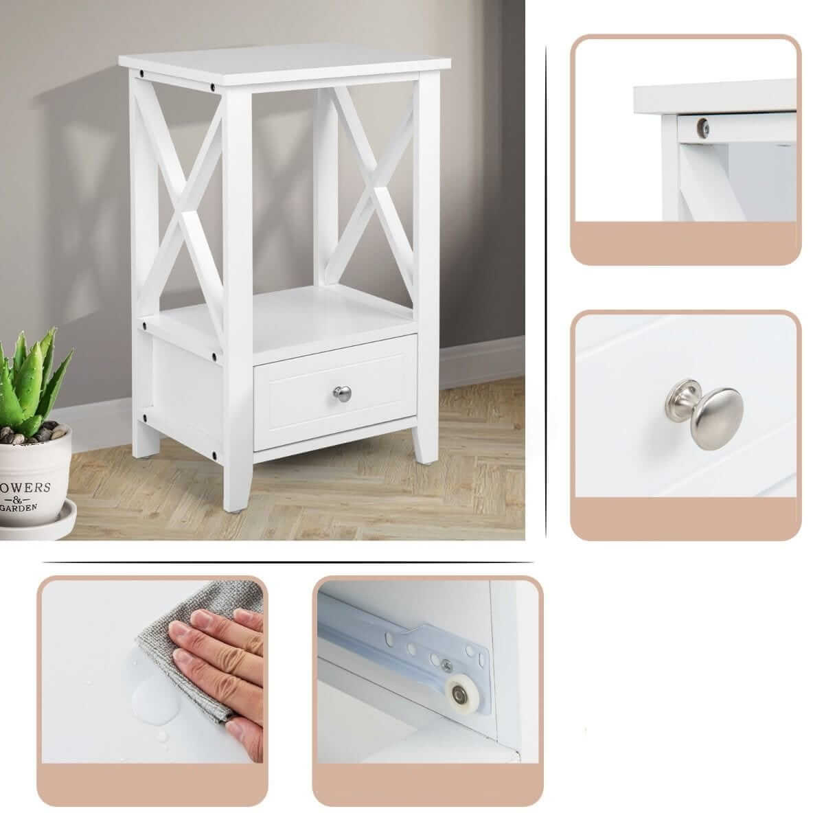 Bathroom Cabinet Dresser With Shelves Classic