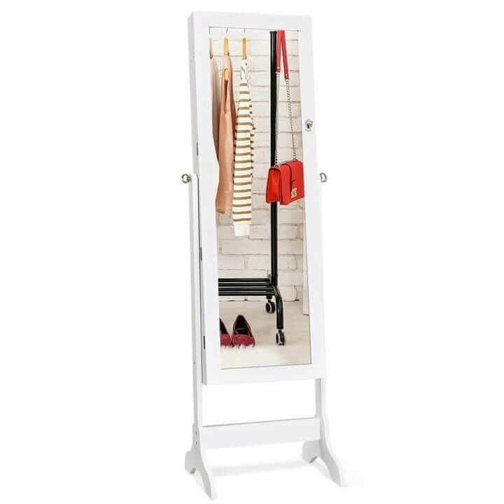 Jewelry And Accessories Cabinet With Mirror 156 × 37 × 46 cm