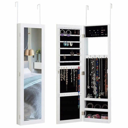 Hanging Mirror With Jewelry And Accessories Cabinet 110 × 31.5 × 8.5 cm