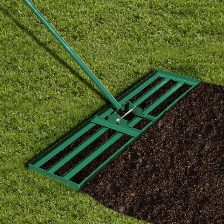 Sodo Vejos Lyginimo (levelingo) Grėblys Su Ilga Rankena 91 x 25 cm