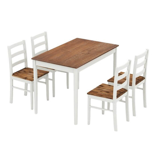 Stalas Ir 4 Kėdės Virtuvės Valgomojo Baldų Komplektas