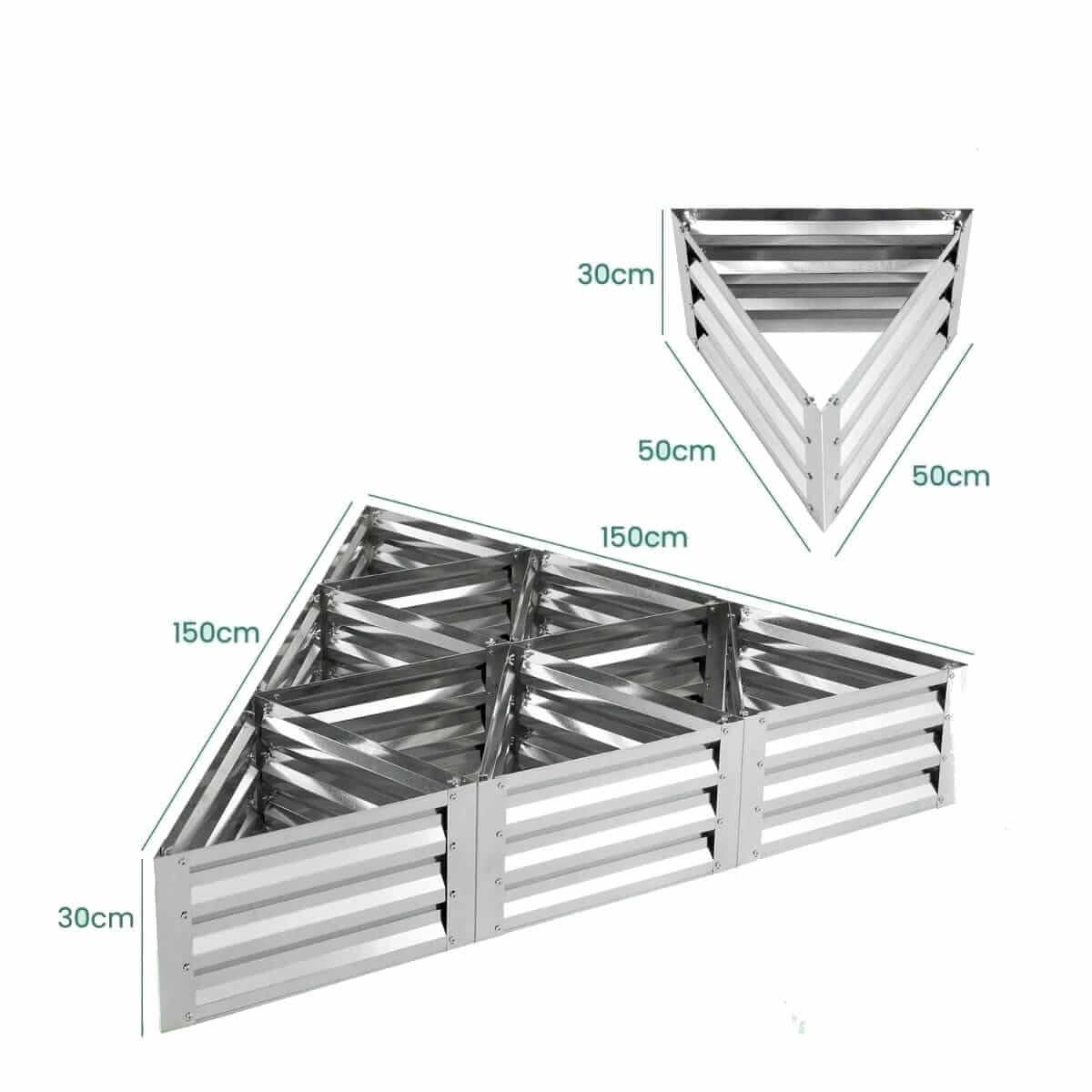 Trikampės Sodo Lysvės 6 Metalinės Dėžės