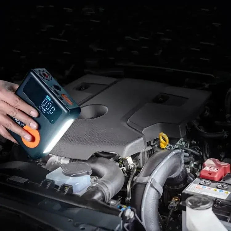 Universalus 5 Viename Automobilio Užvedimo Įrenginys Su Kompresoriumi (Jump Starter)